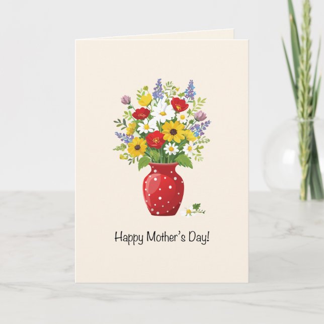 Cartes Pour Fêtes Annuelles Joyeuse fête des Mères (Devant)