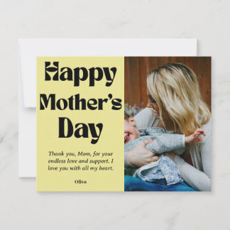 Cartes Pour Fêtes Annuelles Joyeuse fête des mères - Cadeau avec photo et nom