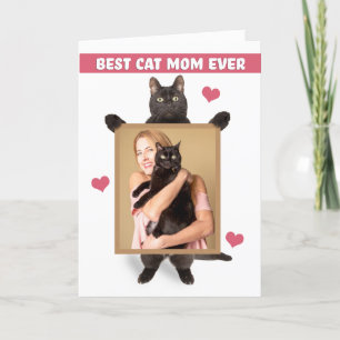 Cartes Pour Fêtes Annuelles Joyeuse Fête Des Mères Du Chat Votre Photo Ici