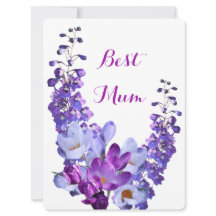 Joyeuse fête des mères joli crocus violet floral f