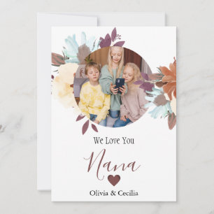 Cartes Pour Fêtes Annuelles Joyeuse fête des mères, nana, grand-mère photo sim