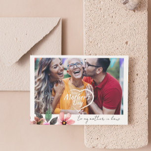 Cartes Pour Fêtes Annuelles Joyeuse Fête des Mères Photo Texte Personnalisé Be