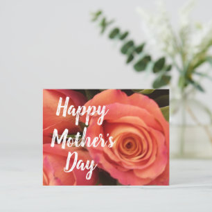 Cartes Pour Fêtes Annuelles Joyeuse Fête des mères Rose de corail moderne Flor