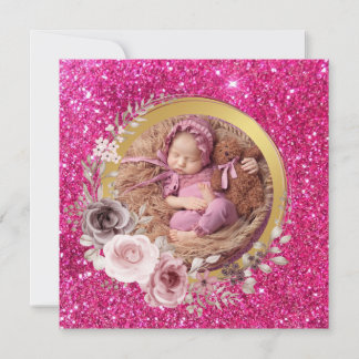 Cartes Pour Fêtes Annuelles Joyeuse fête des Mères rose pailleté de rose photo