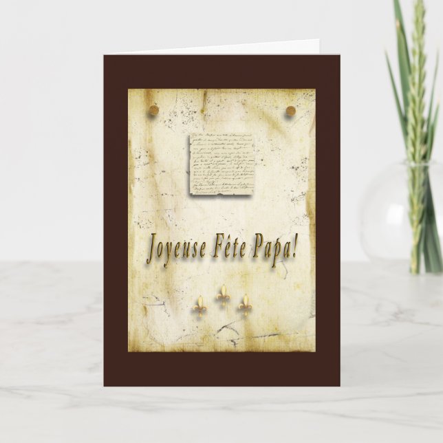 Cartes Pour Fêtes Annuelles Joyeuse Fête Papa ! (Devant)
