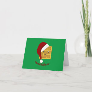 Cartes Pour Fêtes Annuelles Joyeuse gaufre de Noël de Wafflemas