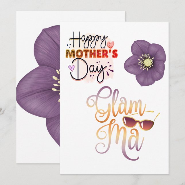 Cartes Pour Fêtes Annuelles Joyeuse grand-mère de la Fête des Mères (Devant / Derrière)
