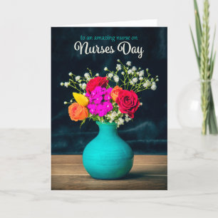 Cartes Pour Fêtes Annuelles Joyeuse journée des infirmières Beau arrangement d