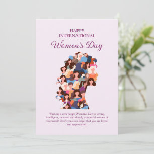 Cartes Pour Fêtes Annuelles Joyeuse Journée internationale des femmes Illustra