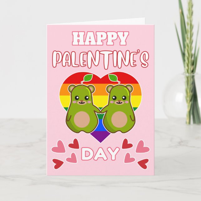 Cartes Pour Fêtes Annuelles JOYEUSE JOURNÉE PALENTINE JOLIE Pear Bear Pair LGB (Devant)