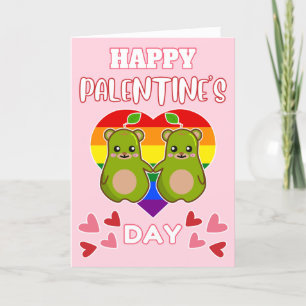 Cartes Pour Fêtes Annuelles JOYEUSE JOURNÉE PALENTINE JOLIE Pear Bear Pair LGB