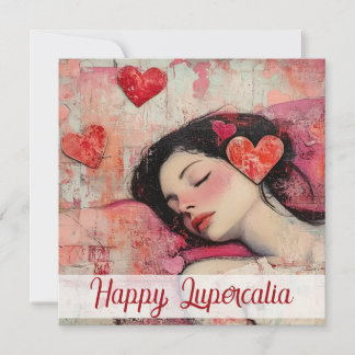 Cartes Pour Fêtes Annuelles Joyeuse Lupercalia Collage de cœur vintage pour la