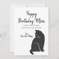 Joyeuse Maman d'anniversaire du chat Salutation