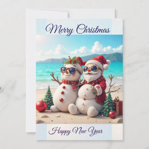 Cartes Pour Fêtes Annuelles Joyeuse plage de Noël