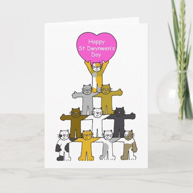 Cartes Pour Fêtes Annuelles Joyeuse Saint Dwynwen's Day (Devant)