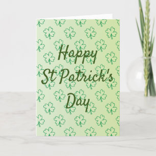 Cartes Pour Fêtes Annuelles Joyeuse Saint-Patrick quatre trèfles vert shamrock