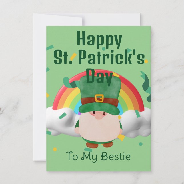 Cartes Pour Fêtes Annuelles Joyeuse Saint-Patrick Shamrocks Chanceux Simple (Devant)