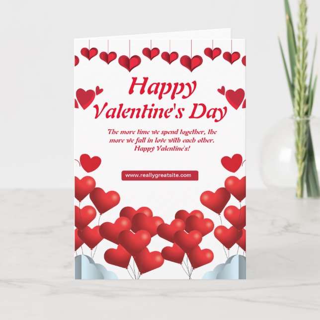 Cartes Pour Fêtes Annuelles Joyeuse Saint-Valentin (Devant)