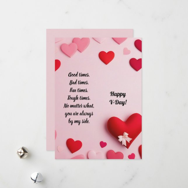 Cartes Pour Fêtes Annuelles Joyeuse Saint-Valentin (Devant/Arrière en situation)