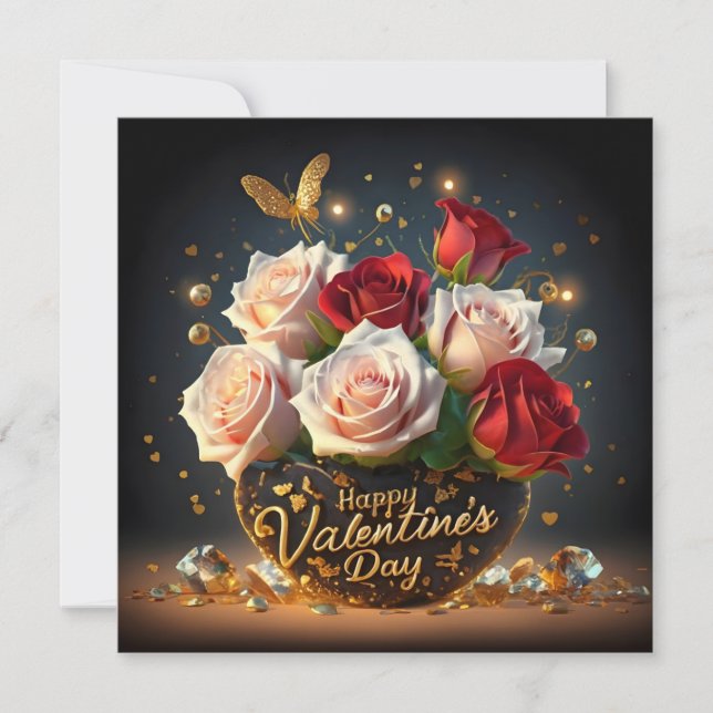 Cartes Pour Fêtes Annuelles Joyeuse Saint-Valentin  (Devant)