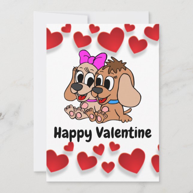Cartes Pour Fêtes Annuelles Joyeuse Saint-Valentin (Devant)
