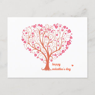Cartes Pour Fêtes Annuelles Joyeuse Saint Valentin au coeur de l'arbre