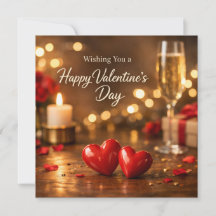 Joyeuse Saint-Valentin Bougie Cœurs Rouges