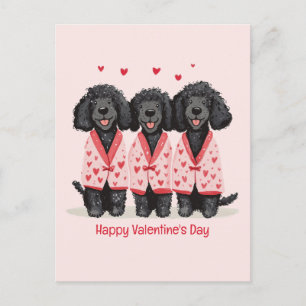 Cartes Pour Fêtes Annuelles Joyeuse Saint-Valentin Chiens Caniches Standards N
