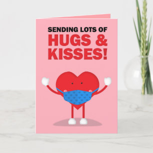 Cartes Pour Fêtes Annuelles Joyeuse Saint-Valentin Cœur Joyeux avec Masque Fac