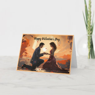 Cartes Pour Fêtes Annuelles Joyeuse Saint-Valentin couple