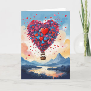 Cartes Pour Fêtes Annuelles Joyeuse Saint-Valentin montgolfière