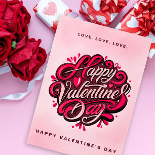 Cartes Pour Fêtes Annuelles Joyeuse Saint-Valentin personnalisable