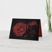 Joyeuse Saint-Valentin Rose Rouge Estampillée sur