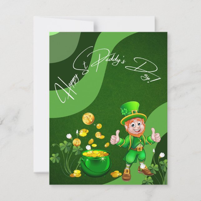 Cartes Pour Fêtes Annuelles Joyeuse St Paddy's Day Lutins (Devant)