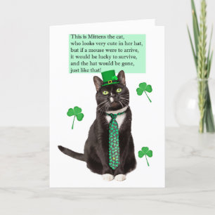 Cartes Pour Fêtes Annuelles Joyeuse St Patrick Day Limerick Drôle de Chat