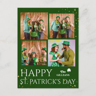 Cartes Pour Fêtes Annuelles Joyeuse St. Patrick Shamrocks photo de famille