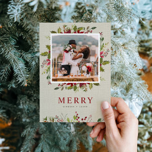 Cartes Pour Fêtes Annuelles Joyeuse verdure   Appartement photo Mariage