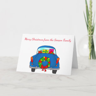 Cartes Pour Fêtes Annuelles Joyeuse voiture de Noël