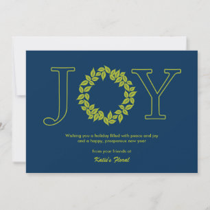 Cartes Pour Fêtes Annuelles Joyeuse Wreath Business Fêtes / Cartes de Noël