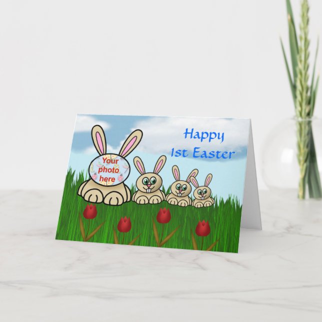 Cartes Pour Fêtes Annuelles Joyeuses ?ères Pâques avec Pâques du bébé de (Devant)