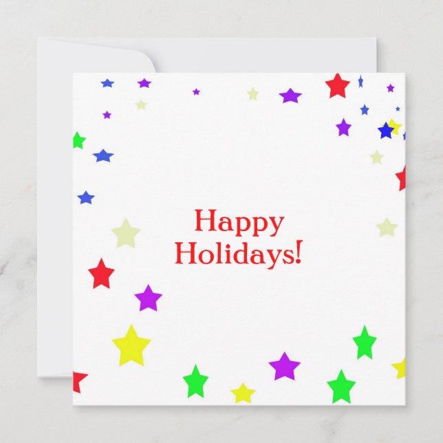 Cartes Pour Fêtes Annuelles Joyeuses Fêtes! (Devant)