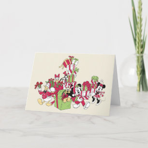 Cartes Pour Fêtes Annuelles Joyeuses Fêtes   Cadeaux de Noël de Mickey & ses A