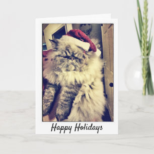 Cartes Pour Fêtes Annuelles Joyeuses fêtes - Chat persan