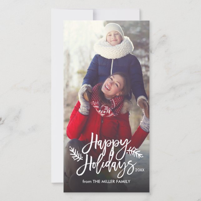 Cartes Pour Fêtes Annuelles Joyeuses Fêtes Chic Mer Lettré Fête Photo (Devant)