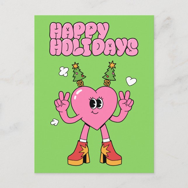 Cartes Pour Fêtes Annuelles Joyeuses fêtes - Coeur Super de la saison (Devant)