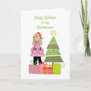 Cartes Pour Fêtes Annuelles Joyeuses fêtes, coiffeur