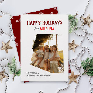 Cartes Pour Fêtes Annuelles Joyeuses Fêtes d'Arizona en une photo