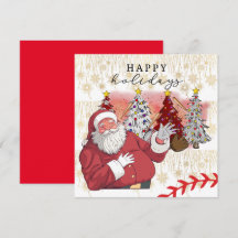 Joyeuses fêtes de baseball Noël pour le joueur Hol