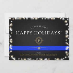 Cartes Pour Fêtes Annuelles Joyeuses fêtes de la police   Style de Noël person