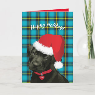 Cartes Pour Fêtes Annuelles Joyeuses fêtes de marionnettes Santa Hat Festive